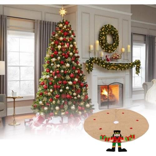 Christmas Tree Skirt Cartoon Walnut Soldier Holiday Tree Skirt Xmas Event Festival Party Decoration Party Decora Home Decoration