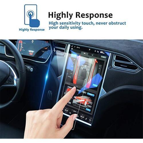 Car Navigation Touch Screen Tempered Glass Protector 17 Inch Center Control Touchscreen Protect Film for Tesla Model X Model S