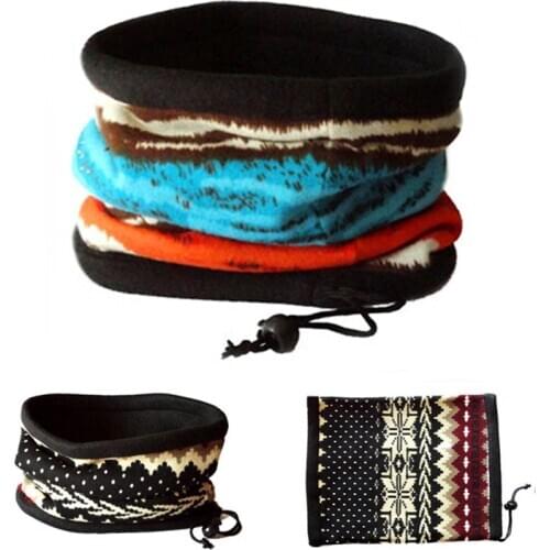 Men Women Winter Keep Warm Fleece Bandana Scarf Dual-use Magic Tube HeadScarf Cycling Outdoor Sport Headwear Christmas Gift