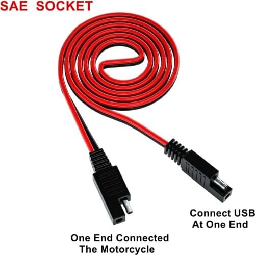 1M Double SAE Socket Cable for Phones,Tablet,Cars,Motorcycles Quick Disconnect 10A Power Automotive Extension Connection Line