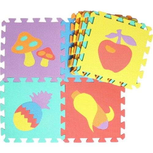 10Pcs/set 30*30cm Number Animal Pattern Baby Play Mat Puzzle Toys For Kids Children EVA Foam Yoga Crawling Mats Floor Tapete