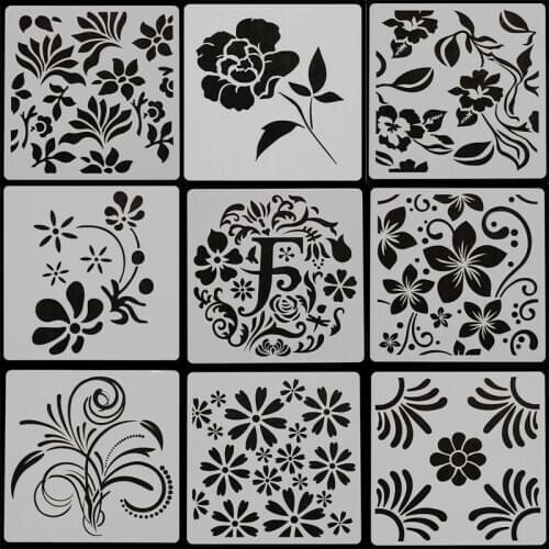 2pc Stencil Mandala Flower Painting Template DIY Walls Scrapbooking Diary Bullet Journal Accessories Decor Reusable Cake Mold