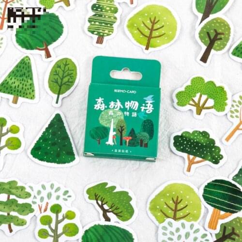 46sheets/set Sticker Set Forest Series Diy Cute Stickers Ins Style Scrapbooking School Suppliers Stationery Art Supplies