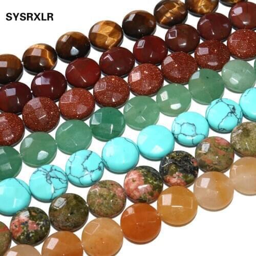 8 12 16mm Faceted Natural Stone Round Agates Crystal Loose Spacer Beads For Jewelry Making DIY Necklace Bracelet Accessories