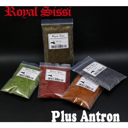 8colors Hares Ear Plus Antron Dub with rabbit guard hair nymph scud dub fly tying material for buggy nymphs and caddis emergers