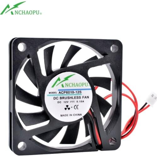 ACP6010 6cm 60mm fan 60x60x10mm DC5V 12V 24V 2pin 2 wires for the cooling fan of the chassis power supply charger inverter
