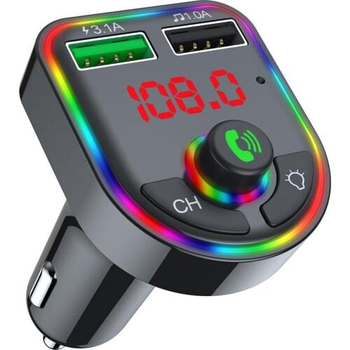 Bluetooth Car Charger Safe Bluetooth FM Transmitter Receiver LED Display MP3 Modulator Player Dual USB Fast Charging