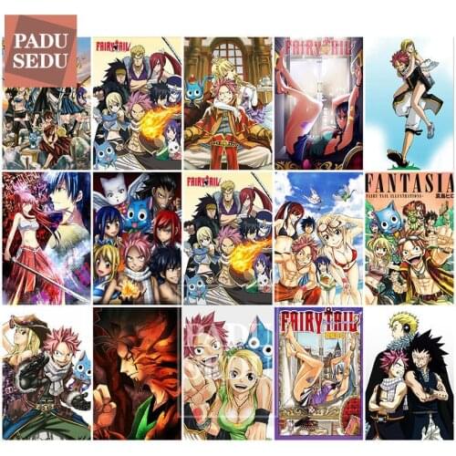 Home Decor 5D Diamond Embroidery Daimond Painting Japanese Anime Fairy Tail Natsu Full Square Set Cross Stitch Kit Pictures Wall