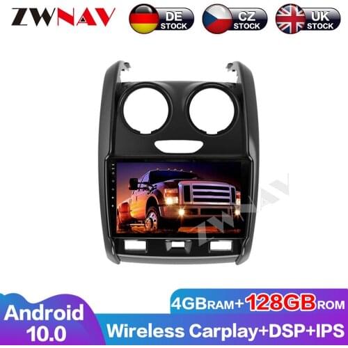 Head Unit 4G+128G Android10 Auto Radio DSP Audio DVD Player Cars Navigation For Renault Duster 2015-2020 GPS Multimedia