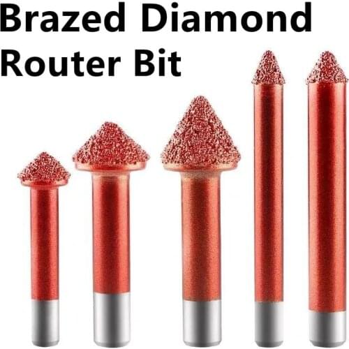 Engraving cutter diamond Brazed milling mushroom engraving tool for Granite Marble Stone Grinding Profile Router Bits