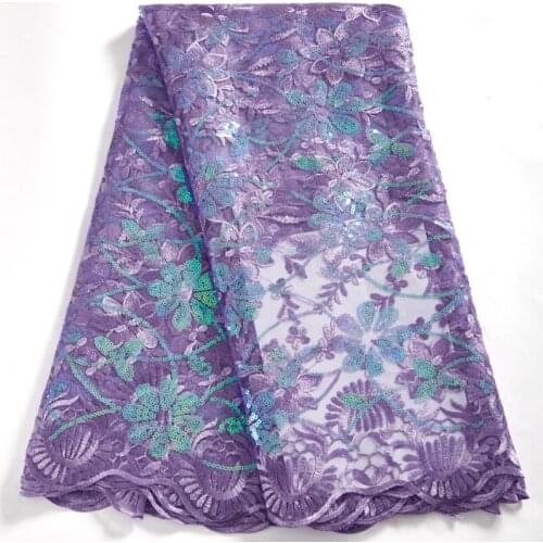 Zhenguiru African Lace Fabric 2021 High Quality French Tulle Sequined Lace For Important Occasions Wedding Dress Sewing A 2586