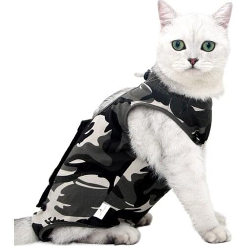 Cat Recovery Suit For Dogs Cats Surgery Professional Pet Recovery Shirt Vest Dog Abdominal Wounds Bandages Anti-Licking Jumpsuit