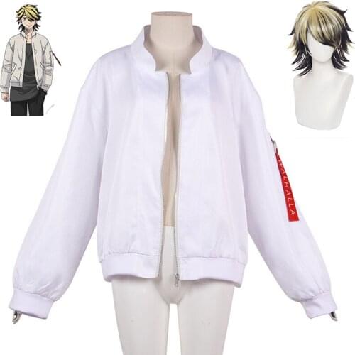 Anime Tokyo Revengers Valhalla White Jacket Uniform Coat Kazutora Hanemiya Cosplay Costumes Halloween Carnival Suit