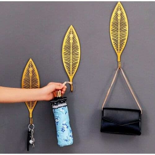 Creative Wrought Iron Wall Coat Hook Porch Wall Decoration Entrance Door Hanging Key Holder Free Punch Wall Hook Decoration