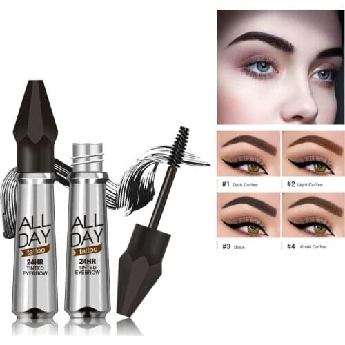 Cross Border Hot Selling Four Colors Long-lasting Eyebrow Gel Waterproof Non-Marking Quick-Drying eyebrow pencil eyebrow gel