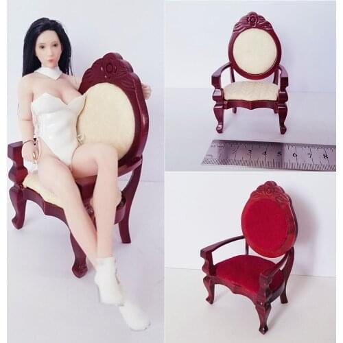 1/12 Dollhouse Mini Sofa Stool Chair Pillow Furniture Model For Dollhouse Decor for 6 inch Action Figure Model