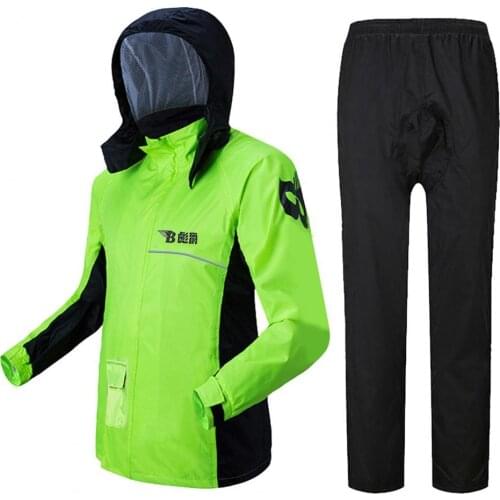 Mens breathable full body split waterproof raincoat rain pants two-piece suit poncho rain pants cycling clothes cycling suit