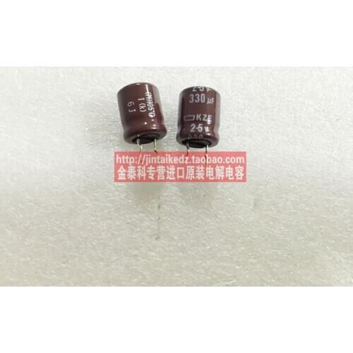 2020 hot sale 30PCS/50PCS NIPPON 25V330UF 10X12.5 KZE low-impedance brown 105-degree short legs origl free shipping