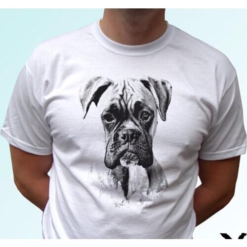 New Model new fashion fitness Classical Solid Color T-shirt Loose Boxer head dog t shirt top Tees design T shirt