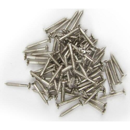 NEW 100pcs/Pack Electric Guitar Humbucker Pickup Ring Frame Mounting Screws Fixing Screws Silver 2.5x18mm