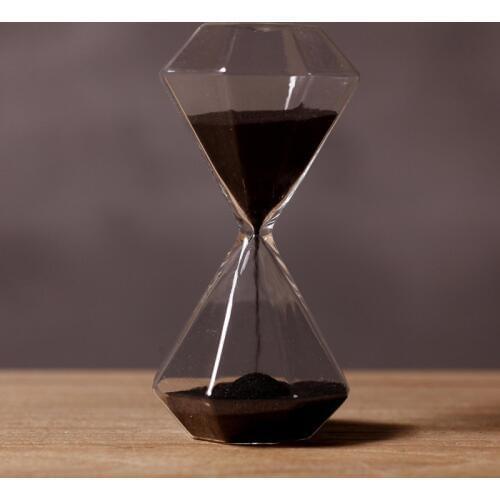New Glass Hourglass Timer Creative 5 Minutes 11.5cm*5.5cm Plexiglass Crafts Crystal Ornaments Girls Birthday Gift
