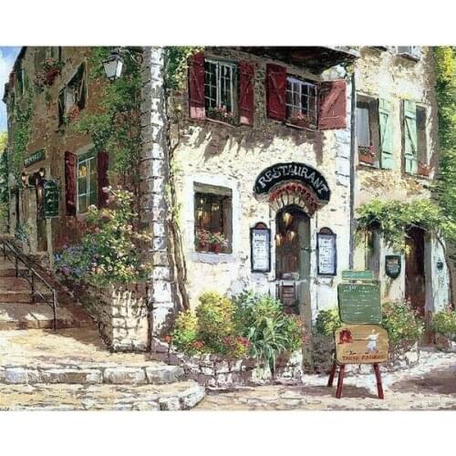 New Vintage Retro Metal Tin Sign A Small Corner Of A Small Restaurant In France Garage Home Kitchen Bar Pub Hotel Wall