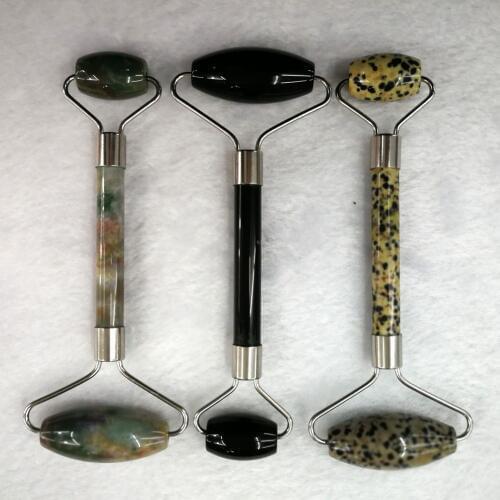 Wholesale 12pcs OPAL Beauty Care Roller Slimming Face Massage Lifting Tool Natural Stone Facial Massage Roller Skin Massage Free