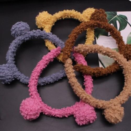 Autumn And Winter Solid Color Cute Bear Plush Ears Unisex Headband Exquisite Simple Girl Hair Accessories