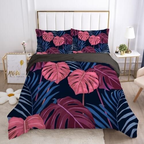 3D Bohemia Leaves Duvet Cover Set Bedding Sets Comforther Cases Quilt Covers Pillow shams Full Twin Single Double Size Bed Linen