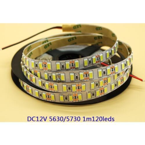 Super Bright SMD 5730 LED strip light DC 12V Waterproof non/ip65 60leds/m bright than 5630/5050/3528 Fita Diode tape lamp White