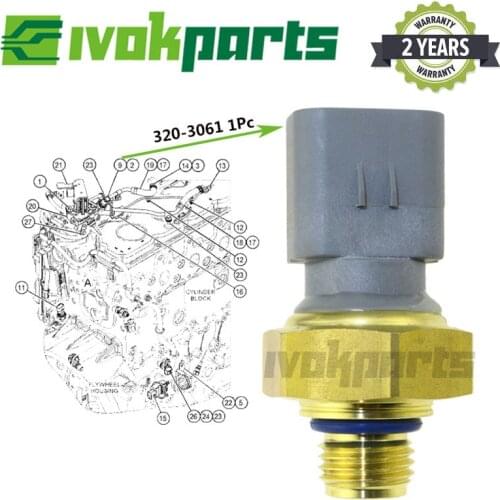 HEAVY DUTY Low Fuel Pressure Sensor SWITCH For CAT CATERPILLAR ENGINE C15 C18 C4.4 EXCAVATOR 312E 320-3061 3203061
