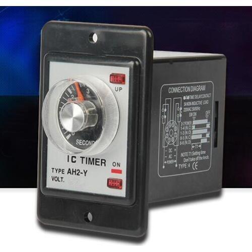 Power on delay timer time relay 0-60 minutes panel installation AH2-Y