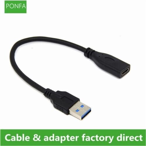High Speed USB 3.1 Type C Female to USB 3.0 Male Port Cable Adapter USB-C to USB3.0 Type-A Connector 0.2m/20cm