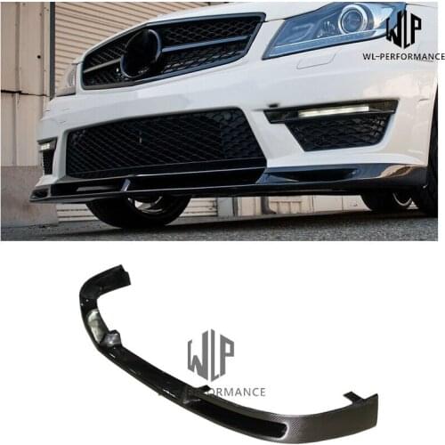 W204 V Style Carbon Fiber Front Lip Splitter Car Styling For Mercedes-Benz C Class W204 C63 Car Body Kit 2011-2014