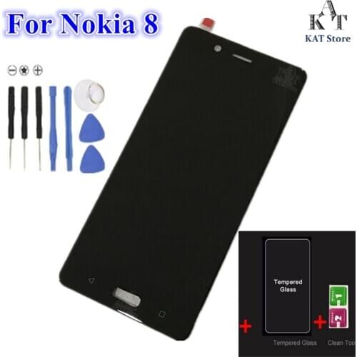 1Pcs Tested AAA+ for Nokia 8 N8 LCD Display Touch Screen Digitizer Assembly For Nokia8 TA-1004 TA-1012 TA-1052 With Free Tools
