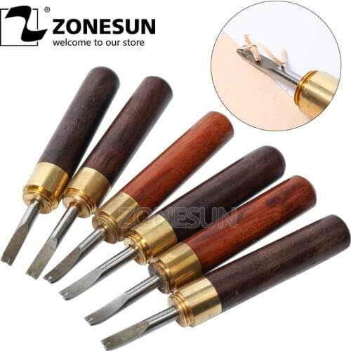 ZONESUN 1Piece 1.2mm Leathercraft Edge Beveler Skiving Craft Tool Set Keen for Hand Made Leather Tools DIY
