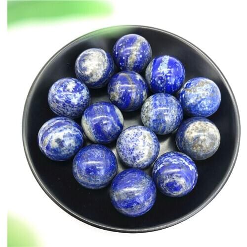 1PC 24-26mm Natural Lapis Lazuli Stone Ball Blue Quartz Crystal Sphere Stone Healing Decor Natural Stones and Minerals