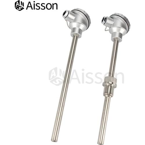 1300℃ K-Type Temperature Sensor WRN-130 230 Probe Transmitter Armored Stainless Steel Explosion-Proof Platinum RTD Thermocouple