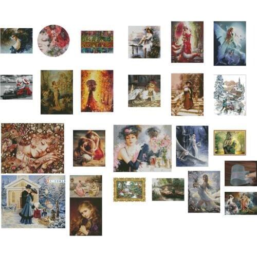 14/16/18/27/28 Embroidery Counted Cross Stitch Kits Needlework - Crafts DMC DIY Arts Handmade Decor - Peoply 25styles