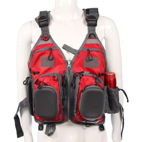 2020 New Fishing Life Jacket High Buoyancy Life Vest Large Universal Multi-Pocket Outdoor Fishing Vest Fishing Backpack