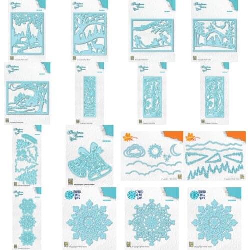 2021 AliliArts Metal Cutting Dies Tree & Snowflake border diy Scrapbooking Photo Album Decorative Embossing PaperCard Crafts Die