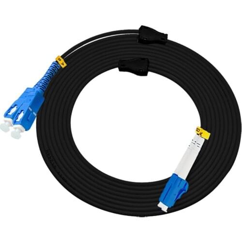 25M 40M Outdoor Armored SC-LC Duplex Singlemode 9/125 3.0mm Fiber Optic Patch cord Jumper sc to lc sc/pc-lc/pc SC LC