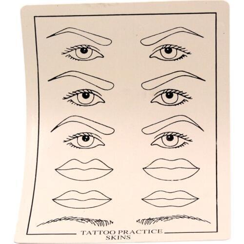 5pcs high quality Permanent Makeup Eyebrow lips tattoo practice skin Training Skin Set For Beginners for sale free shipping
