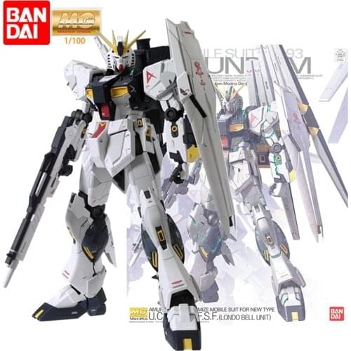 Bandai MG 1/100 Gundam Model VGundam VER.KA Nu RX-93 ABS Anime Figures Assembly Model Mecha Robot Toys Birthday Gift 23CM