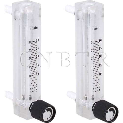 CNBTR 2pcs Acrylic LZQ-7 Gas Flow Meter 3-30LPM for Detecting Oxygen Flowing
