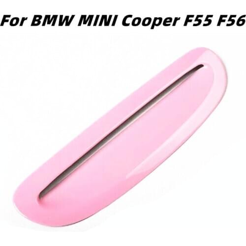 For BMW MINI Cooper F55 F56 F57 Engine Cover Air Intake Trim Strip Carbon Fiber Style Car Hood Beautification Accessories Pink