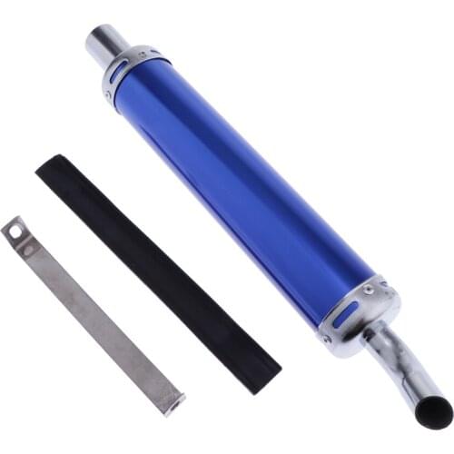 Motorcycle Racing Exhaust Muffler Silencer - Motorcycle Exhaust Pipe Muffler for 50/70/90/110/125/140/150CC, Blue