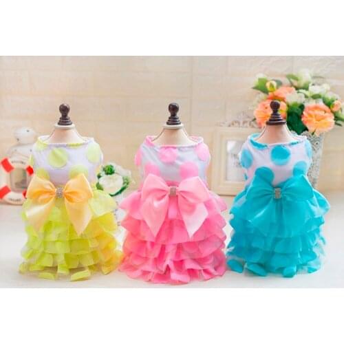 Quality Korea Style Pet Dogs Level Dress New Popular Small Puppy Dogs Spring Summer Clothing