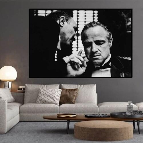 The Godfather Canvas Paintings Nordic Art Wall Decorative Pictures for Living Room Home American Movie Poster Hd Print Godfather