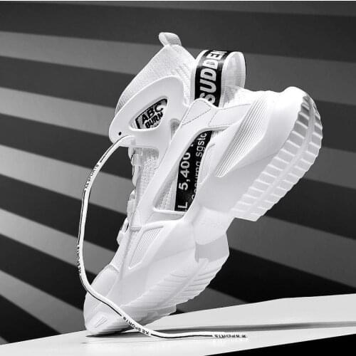 Summer Trend Style Mens Casual Shoes 2021 New Fashion Breathable Mesh Light Personality Sneakers Flying Weaving Tenis Masculino